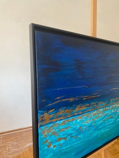 Seascape Painting, Abstract Acrylic on Cotton Canvas