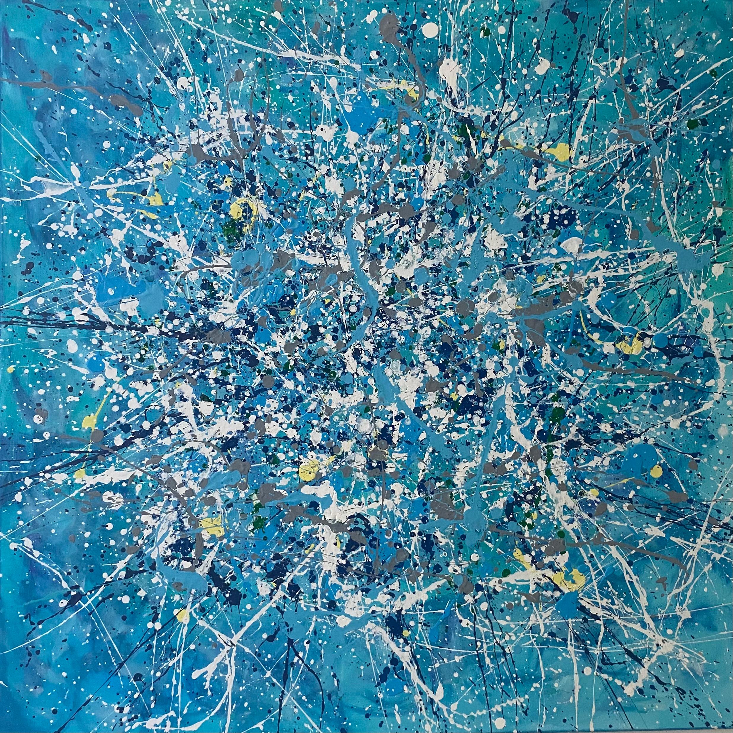 Interior Painting di Nataliia Krykun - Serie "Tra cielo e terra" - blu turchese