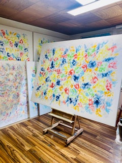 Serie "Blooming Spring" 1 - astrazione di stile accogliente, minimalismo