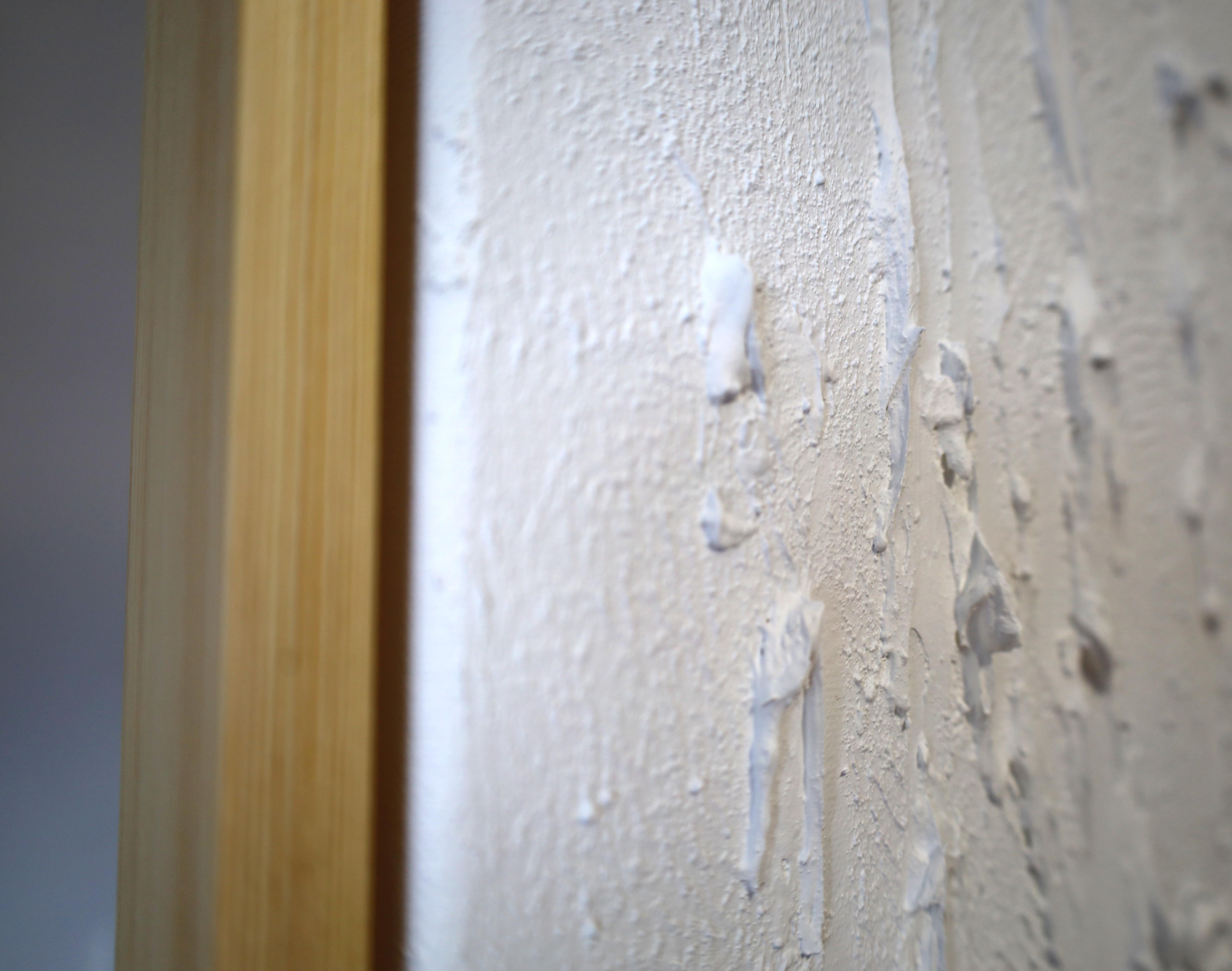 Series “Essential Silence“- 1, white abstraction in 3D, textured For Sale 14