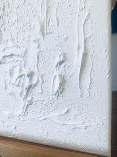 Serie "Essential Silence"- 2, weiße Abstraktion in 3D, strukturiert