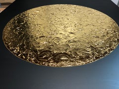 Series "Full Moon" 3 - 3D love, Amour, Amore white and gold textured
