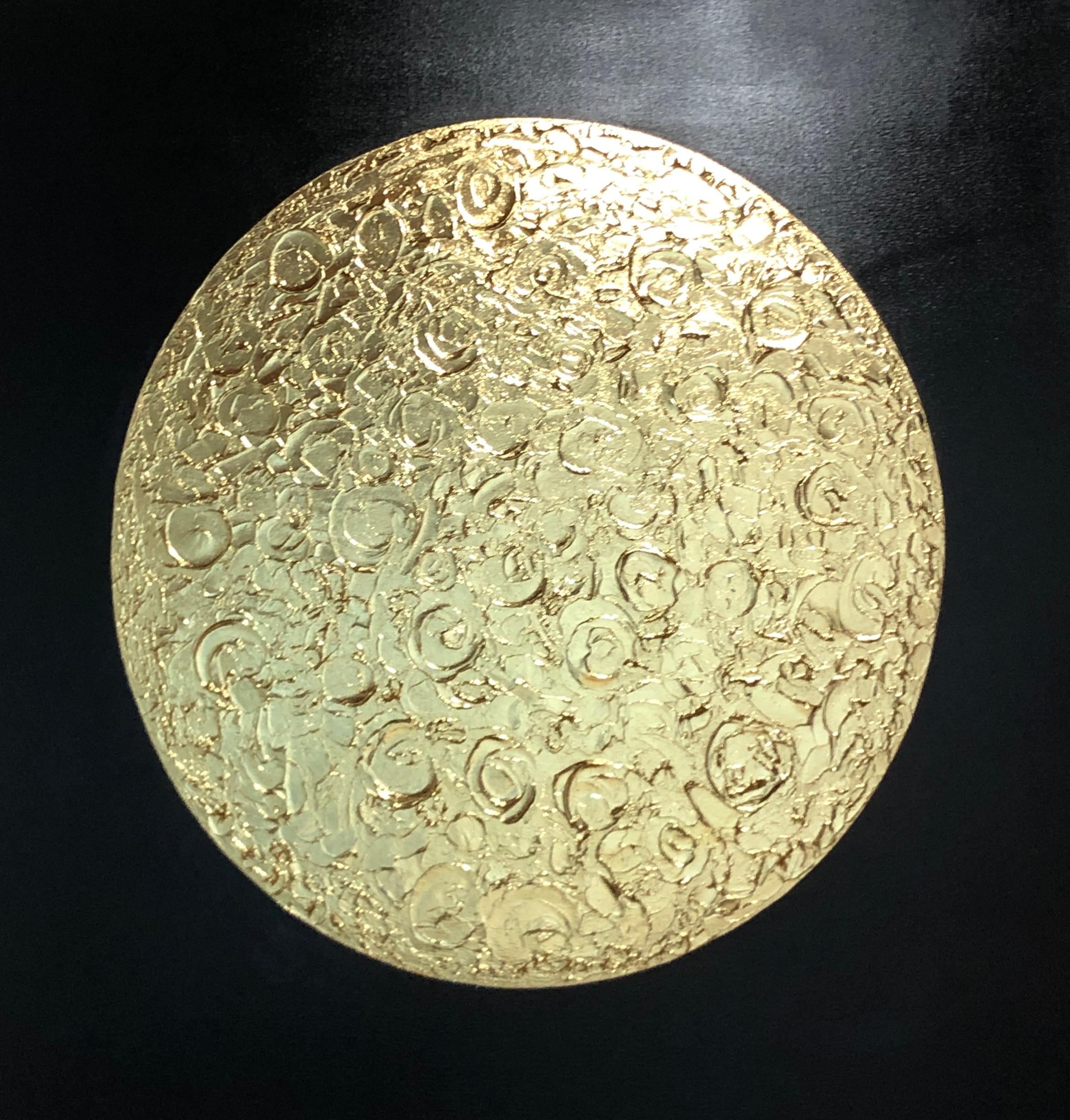 Serie "Forces of Nature" luna - amore 3D, Amour, Amore bianco e oro testurizzato