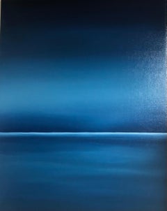 Serie Lago notturno in Ucraina-Blu impressioni astratte minimalismo paesaggio marino acqua