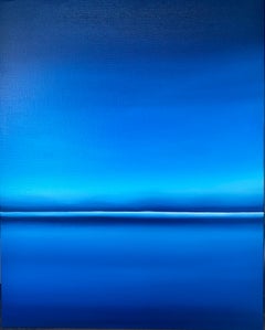 Serie Nacht See in der Ukraine-Blau Abstrakte Impressionen Minimalismus Seelandschaft Wasser