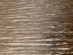 Series "Powerful Moon 4” - gold leaf black abstract in 3D, textured, minimalism