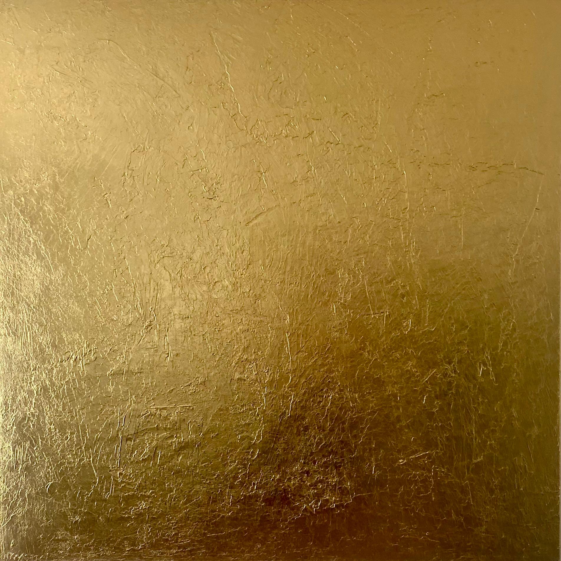 Series "Sunlight 2” - gold leaf 3D, textured, minimalism