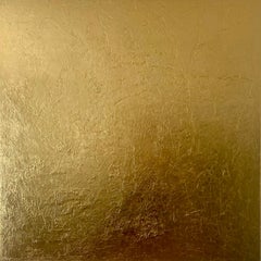 Series "Sunlight 2” - gold leaf 3D, textured, minimalism