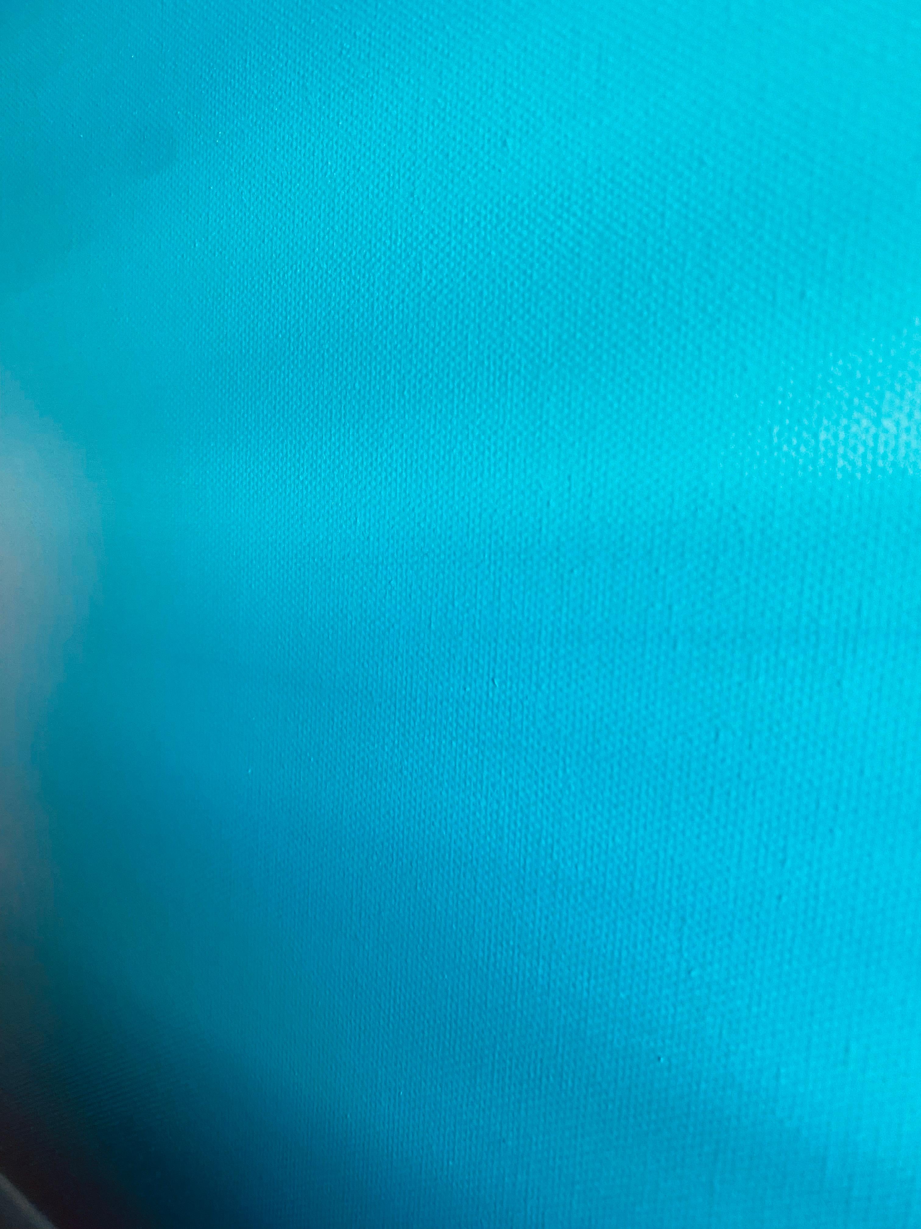 This seascape captures the timeless dialogue between ocean, sky, and horizon at the moment when day fades into evening light. Waves of blue flow into tones of soft turquoise and deep indigo, while warm touches of sunset shimmer across the skyline.