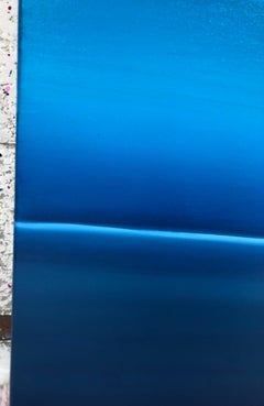 Skyline of Hope Painting, Blue Abstract Seascape, 80x120 cm, New mpressions