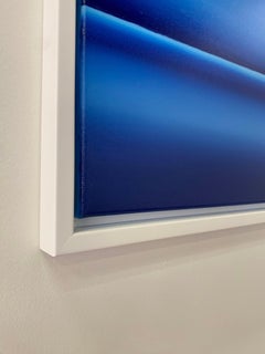 Skyline of Hope Painting, Blue Abstract Seascape, 120x150 cm, New