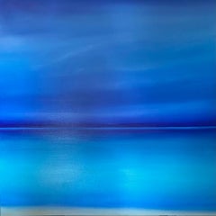 Spring on Côte d'Azur , Marine, seascape. Sunset, skyline, turquoise waves