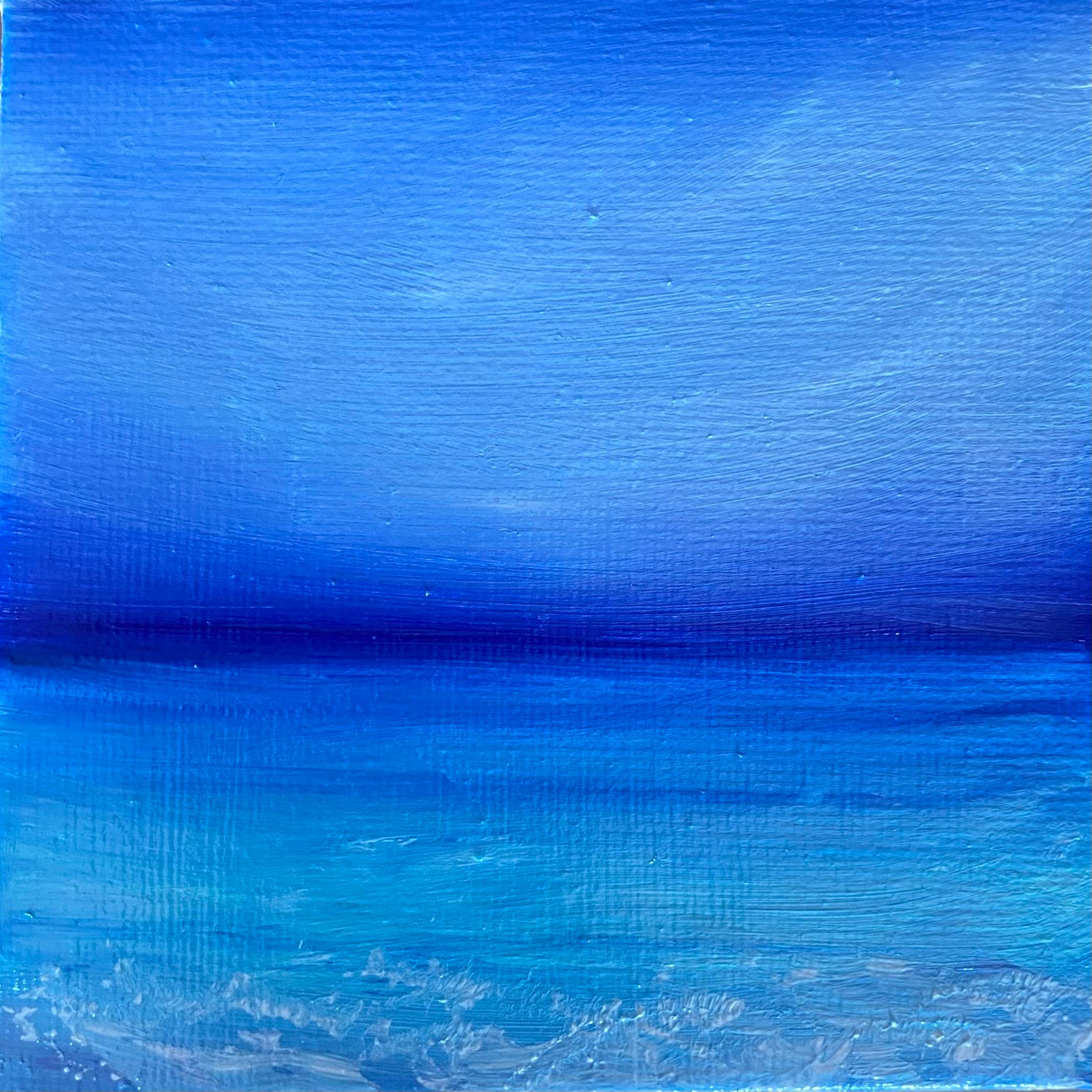 Landscape Painting Nataliia Krykun - Paysage marin d'été 2 - eau bleue, horizon, océan