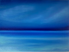 Summer seascape - skyline, water, sunset, ocean