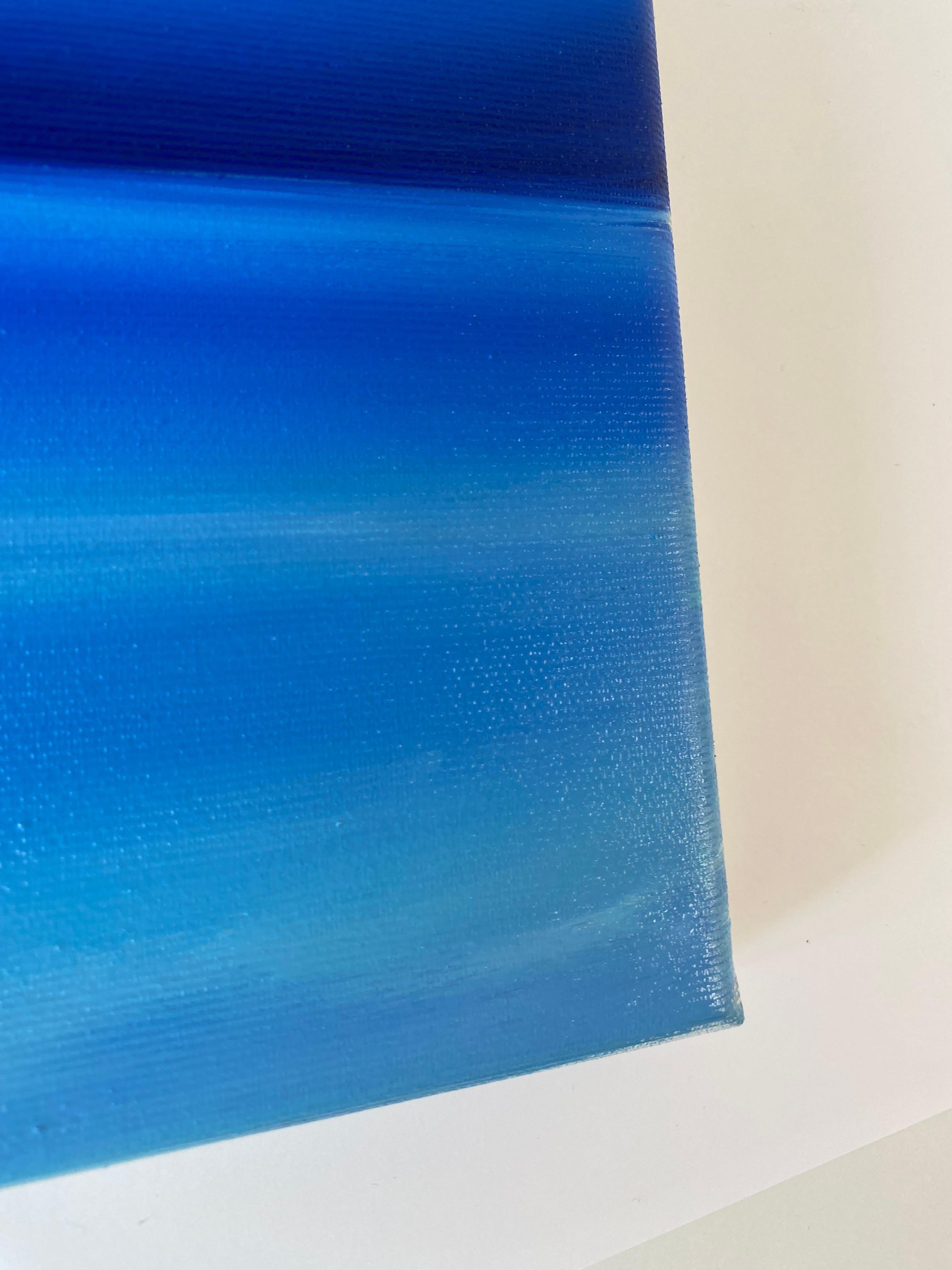 Paisaje marino de verano - horizonte, agua, puesta de sol, océano - Painting Impresionista de Nataliia Krykun