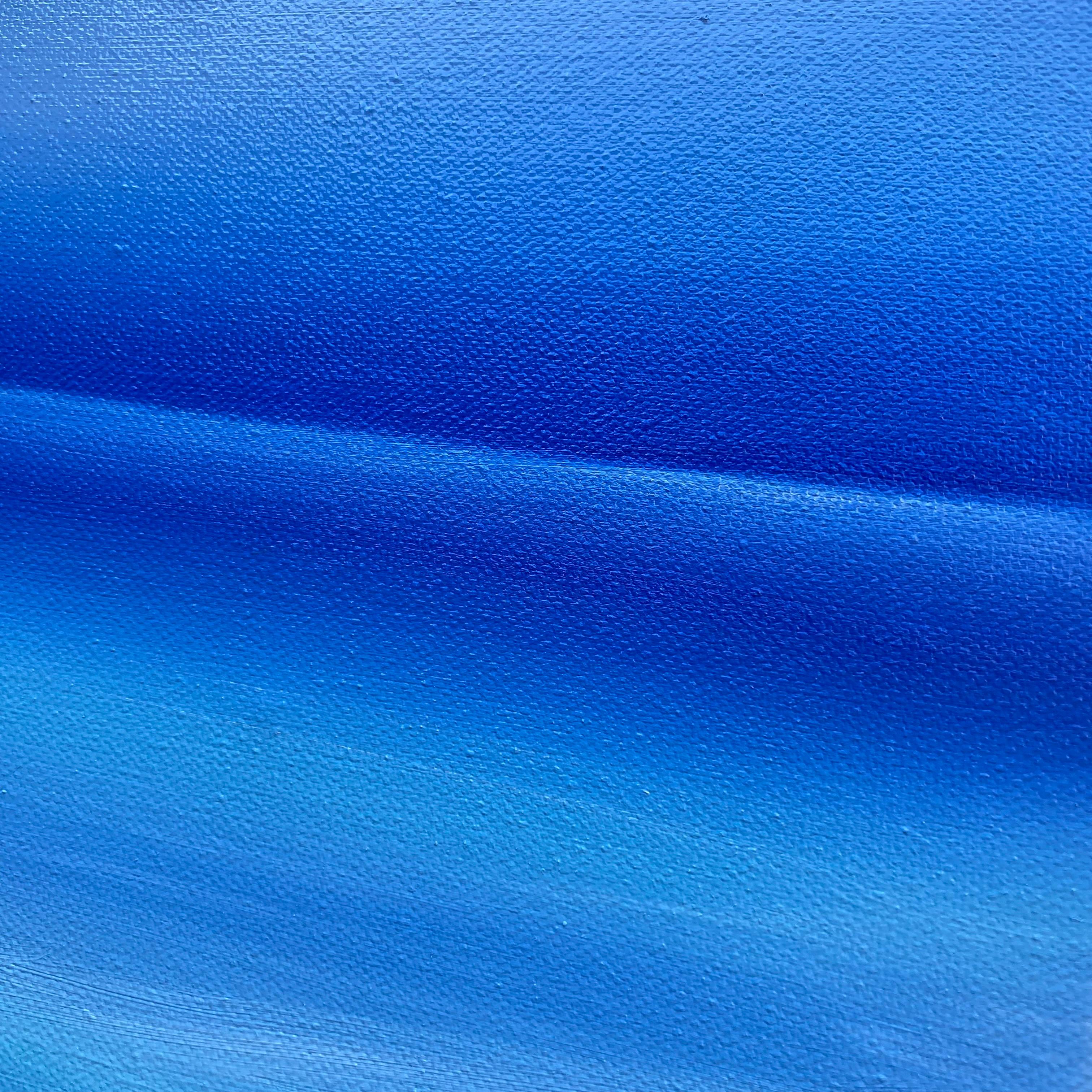 Horizonte de verano - paisaje marino , agua, puesta de sol, océano - Painting Impresionista de Nataliia Krykun