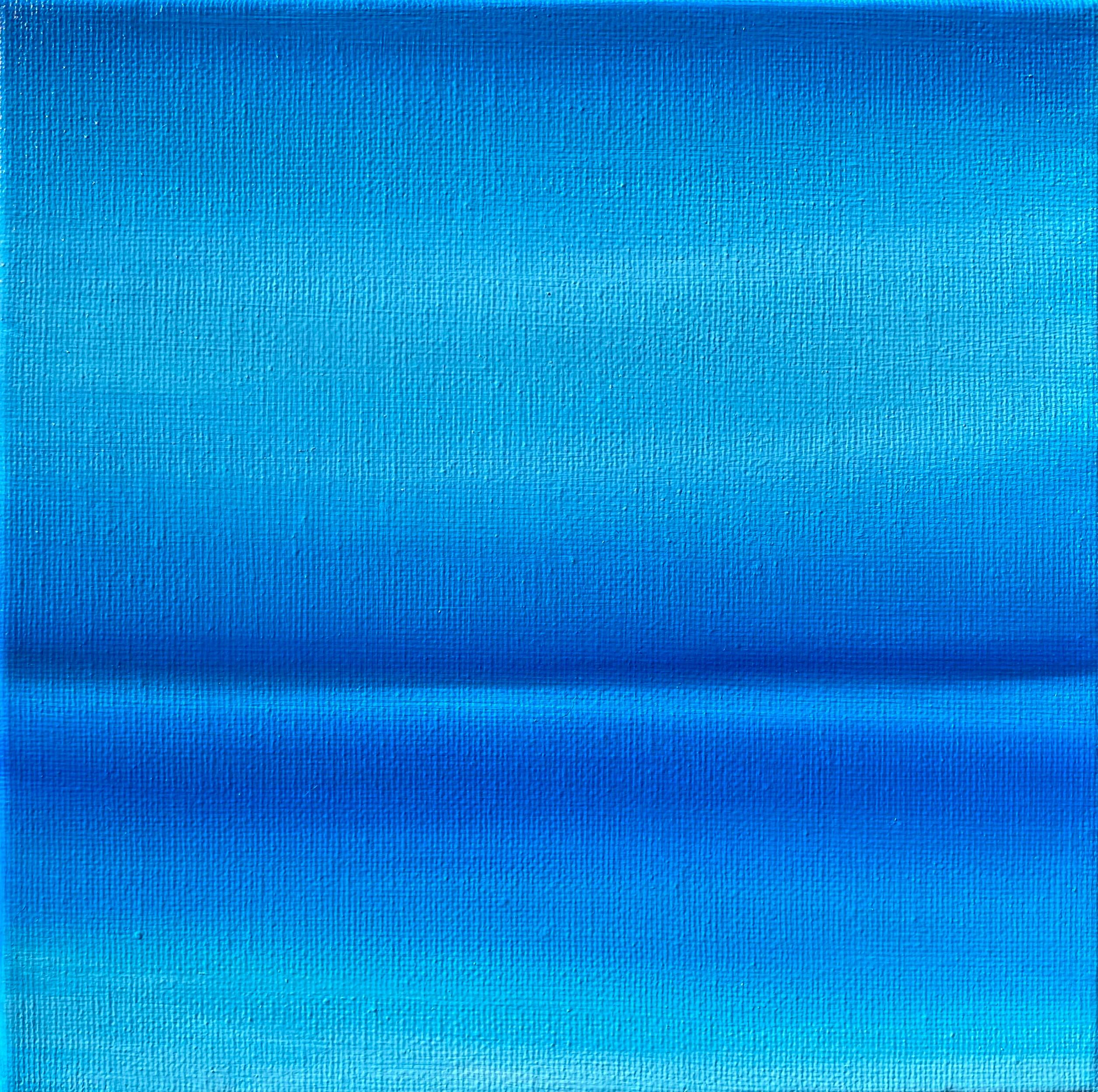 Tramonto estivo - paesaggio marino, acqua, skyline, oceano - Painting di Nataliia Krykun
