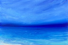 Día soleado - lago azul , agua, Skyline , océano