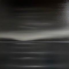 "Tramonto buio", paesaggio astratto minimalista, montagna
