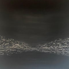 " Coucher de soleil sur le lac " 2562023, paysage minimaliste abstrait, montagne.