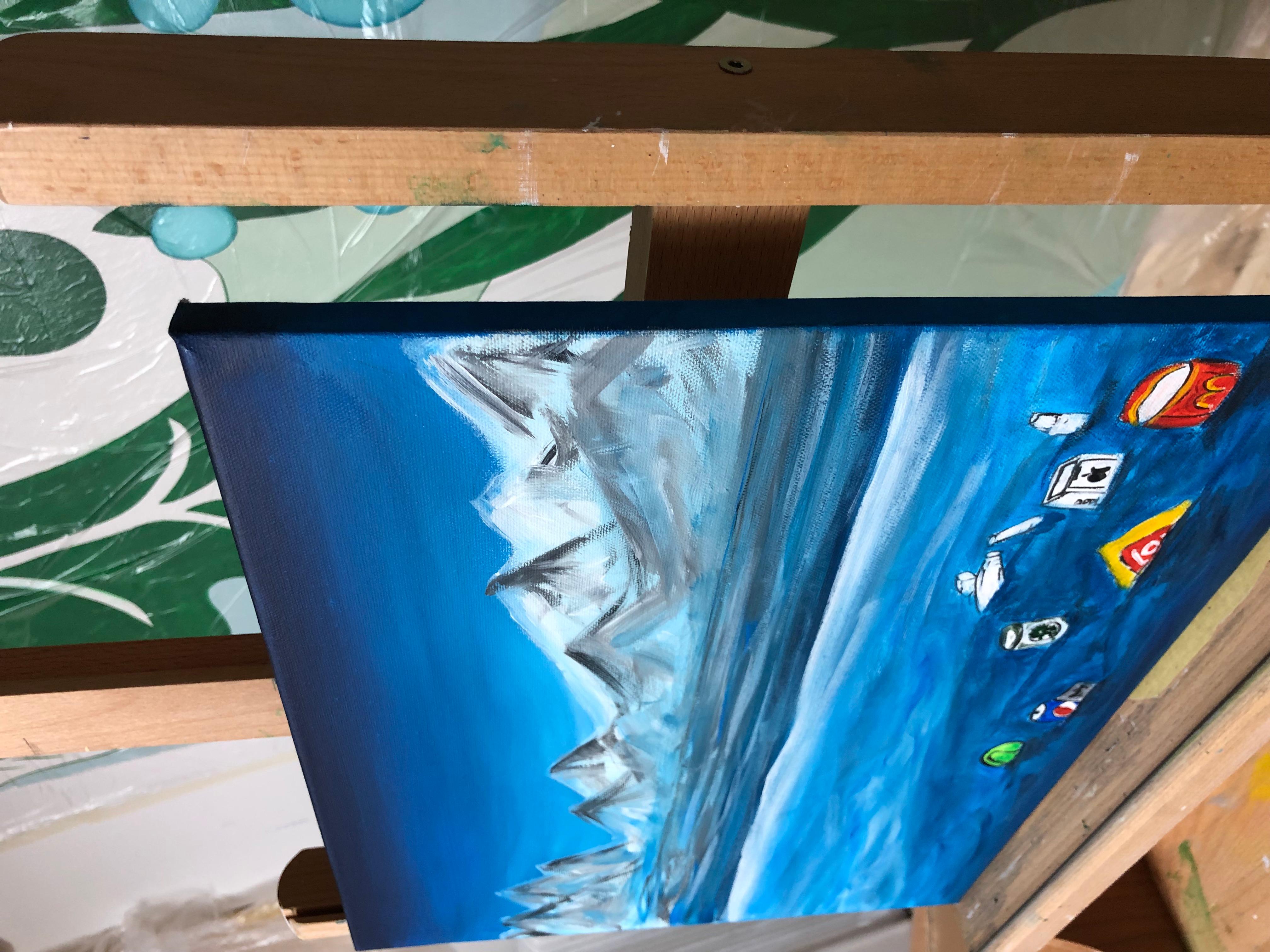 Sviluppo sostenibile, semi astrazione marina, impressioni minimalismo paesaggio marino in vendita 1