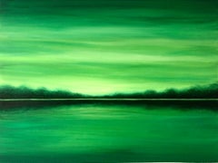 Il lago verde (Grüner See), Austria, paesaggio marino astratto Minimalismo