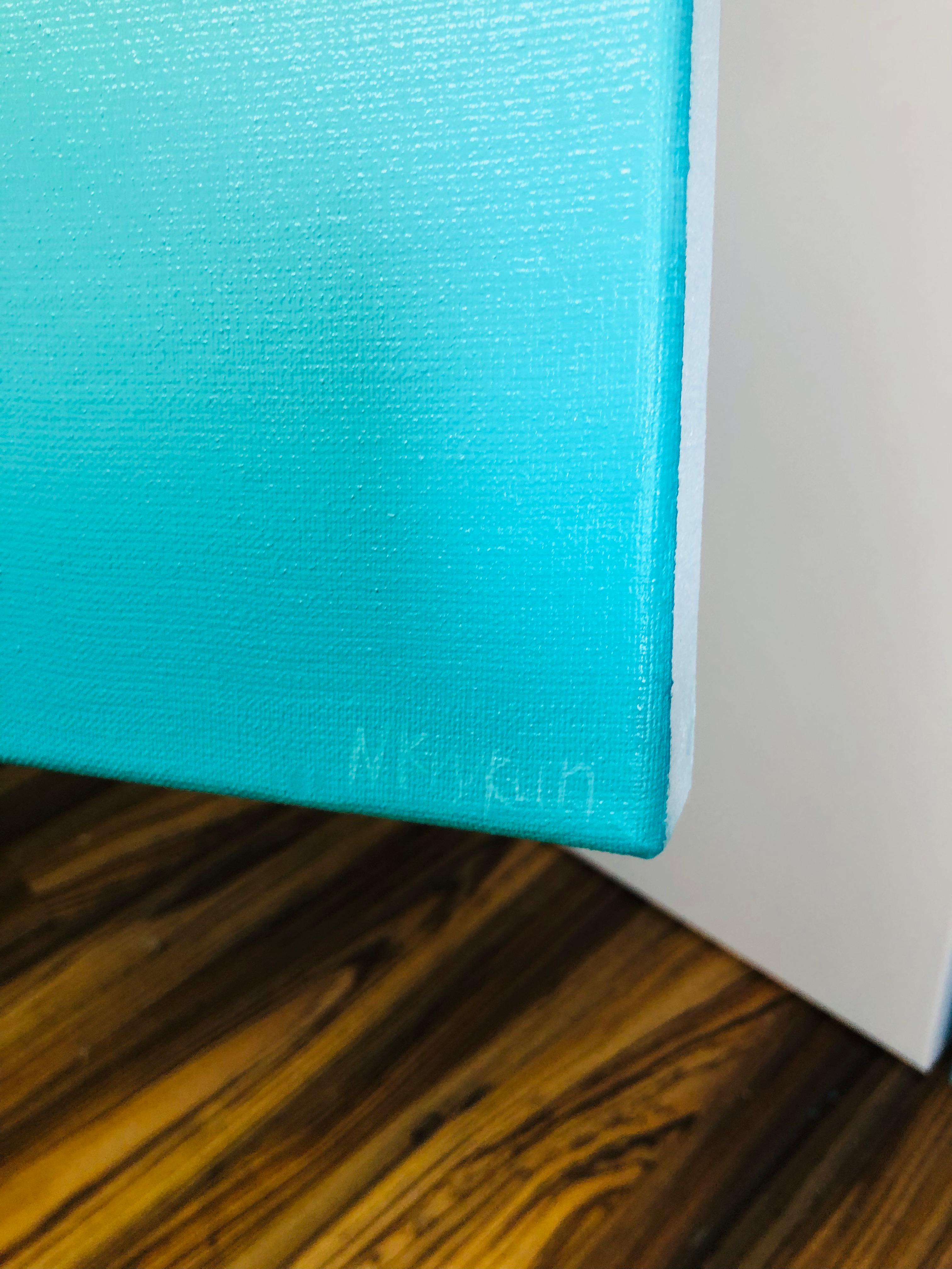 The turquoise horizon of the ocean - blue turquoise seascape, minimalism, sea For Sale 5
