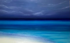 Oceano turchese  acqua, orizzonte, paesaggio marino blu, onde