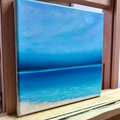 Océano turquesa, olas, horizonte, agua, paisaje marino