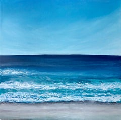 Waves blue horizon 2- Sunset, skyline, seascape, ocean turquoise waves