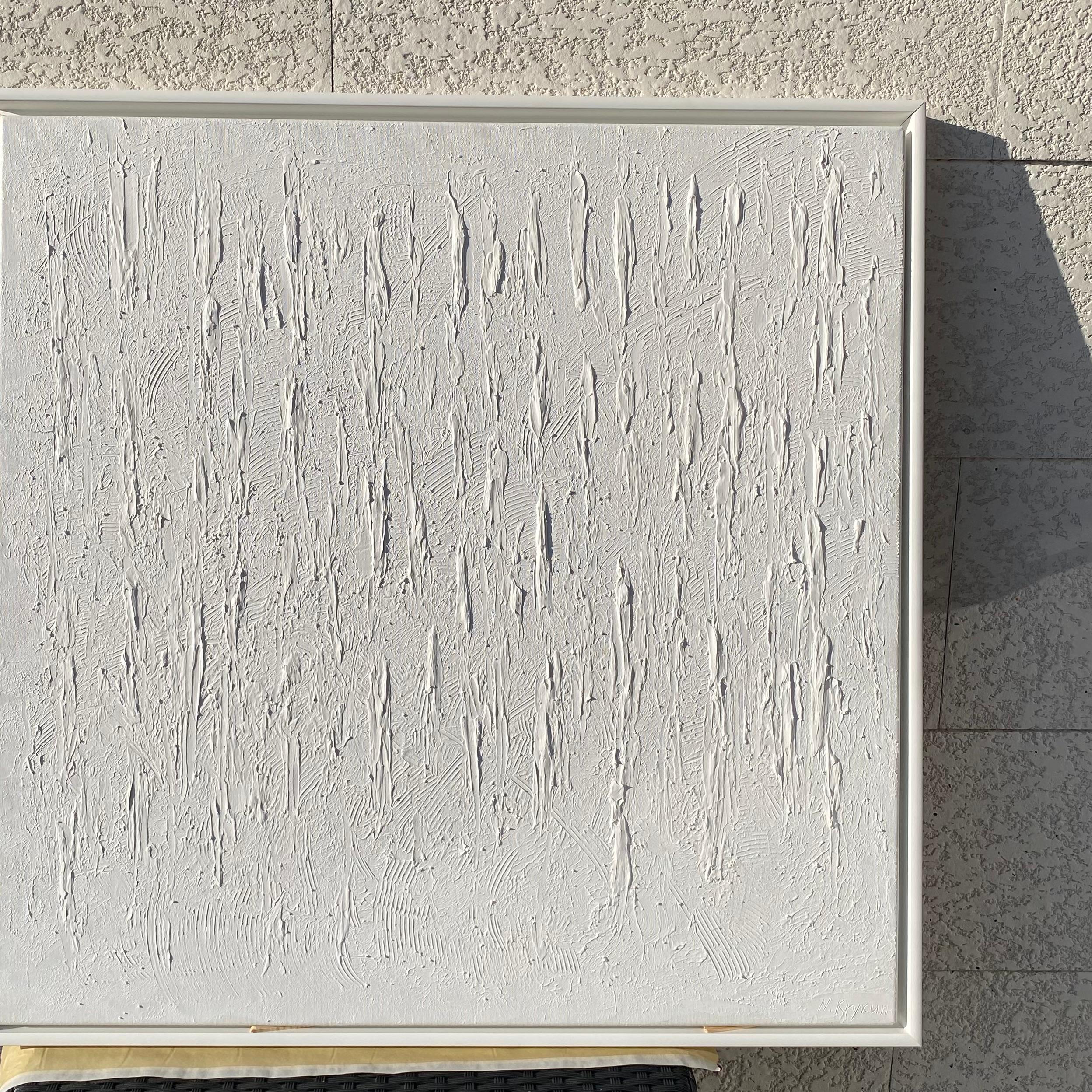 Paysage abstrait blanc en 3D, texturé en vente 6