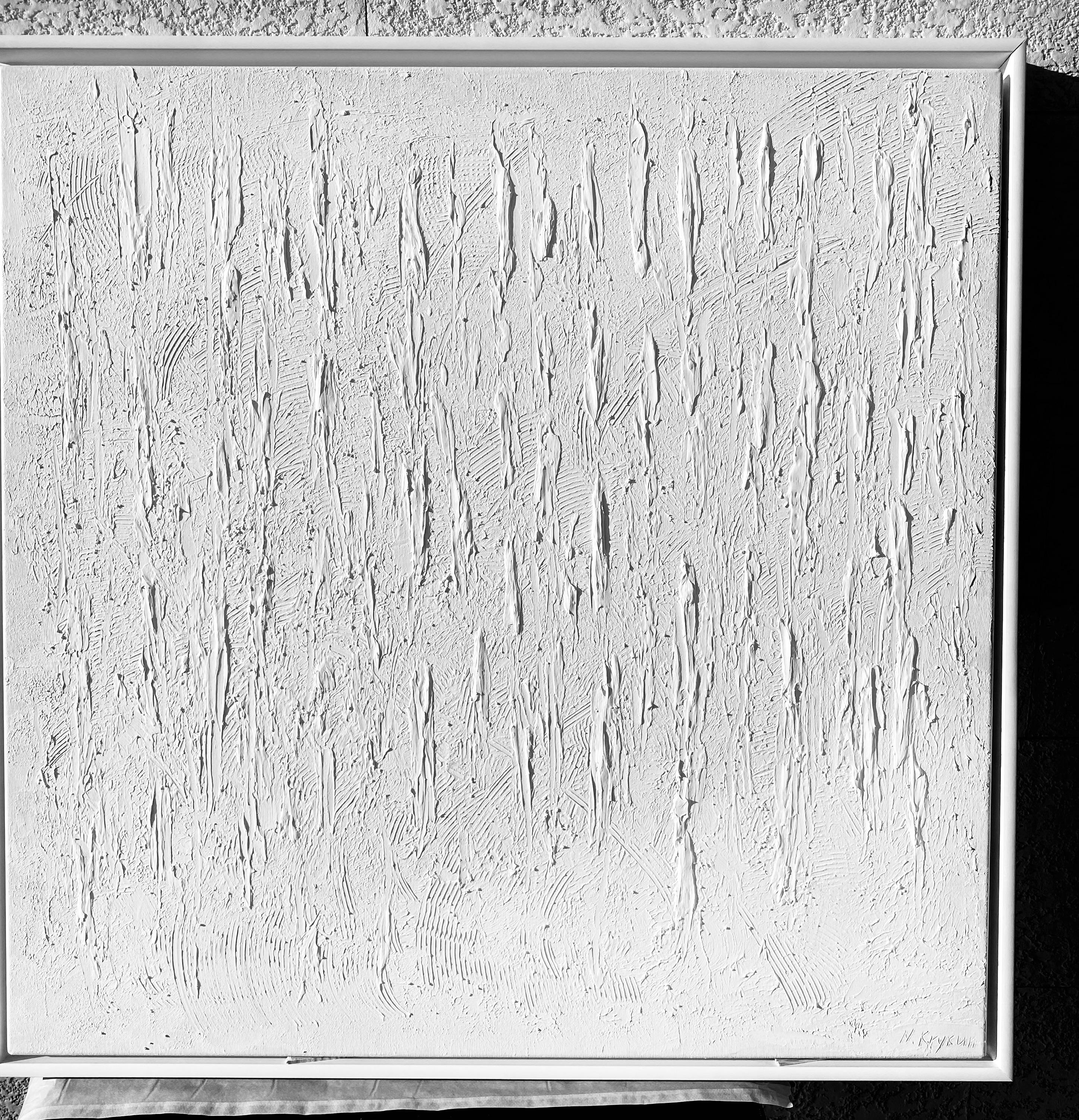 Paysage abstrait blanc en 3D, texturé en vente 7