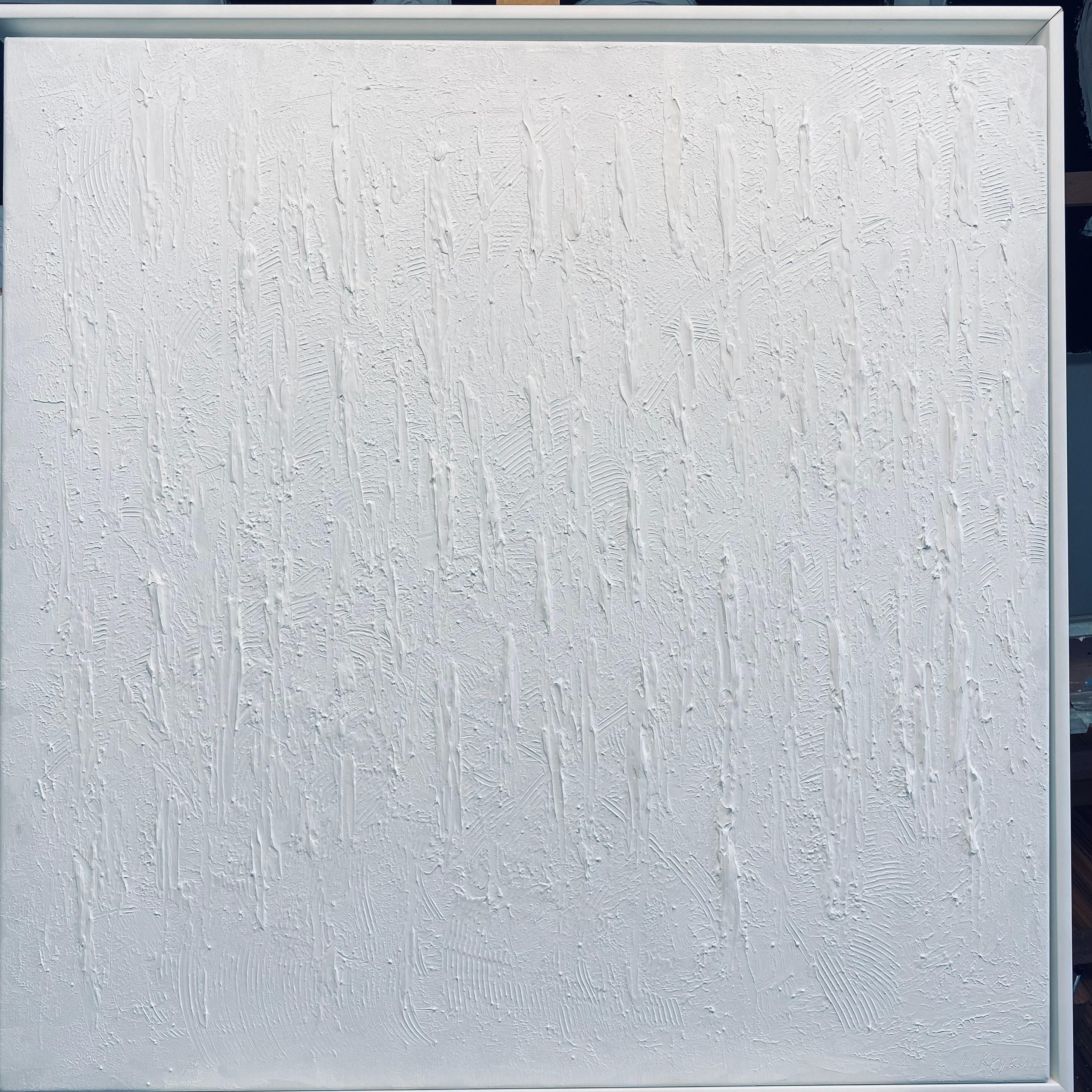 Paysage abstrait blanc en 3D, texturé en vente 4