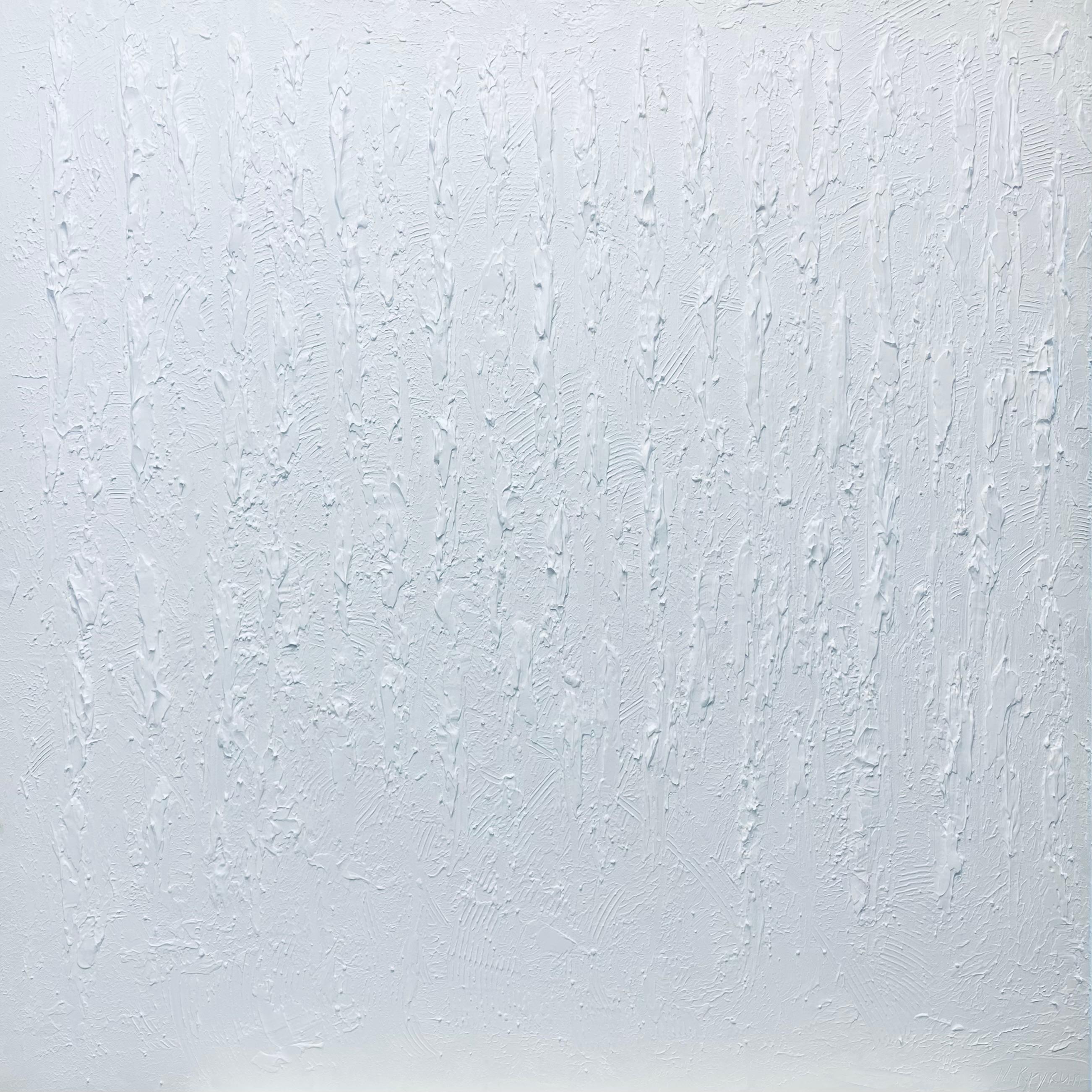 Paisaje abstracto blanco en 3D, texturizado