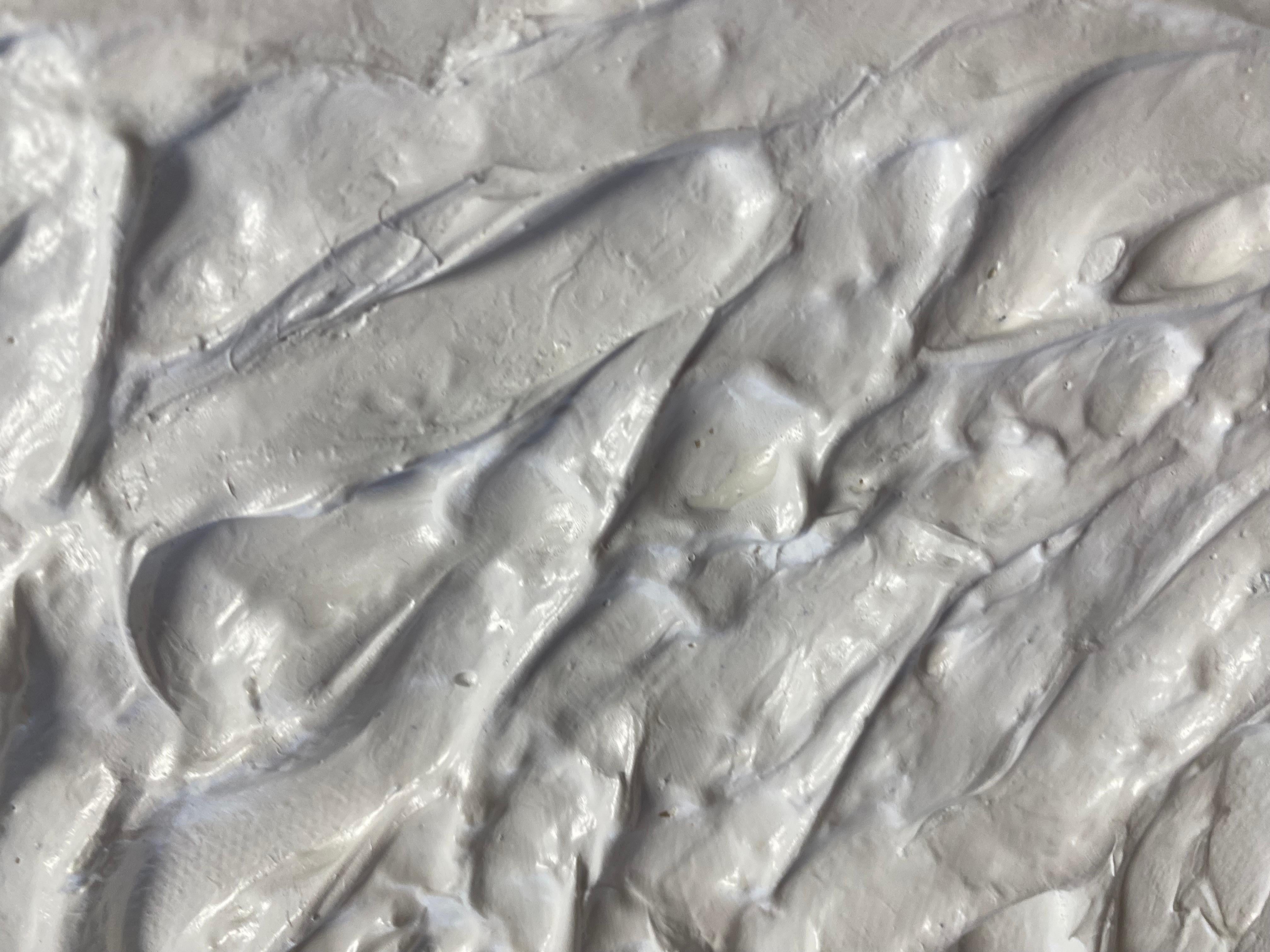 White Ocean Waves - abstract in 3D, textured For Sale 6