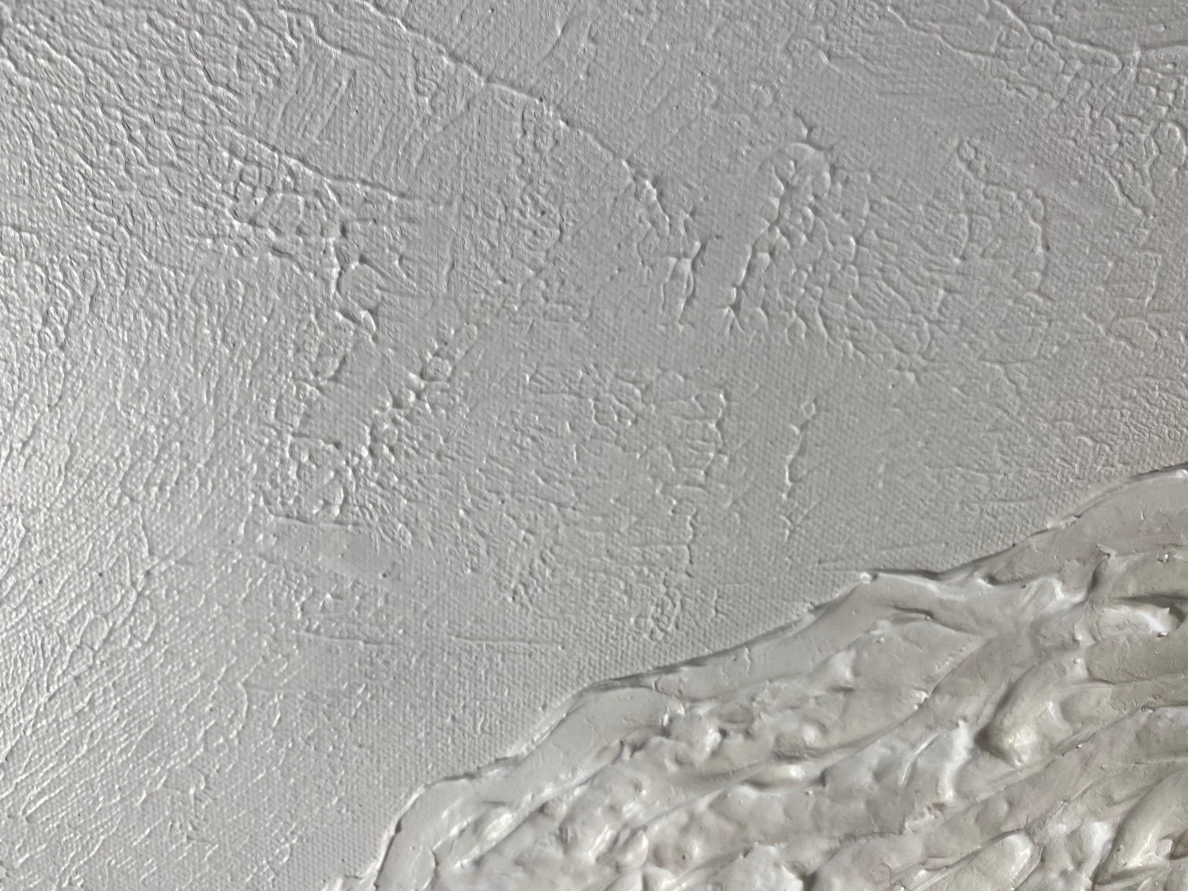 White Ocean Waves - abstract in 3D, textured For Sale 7