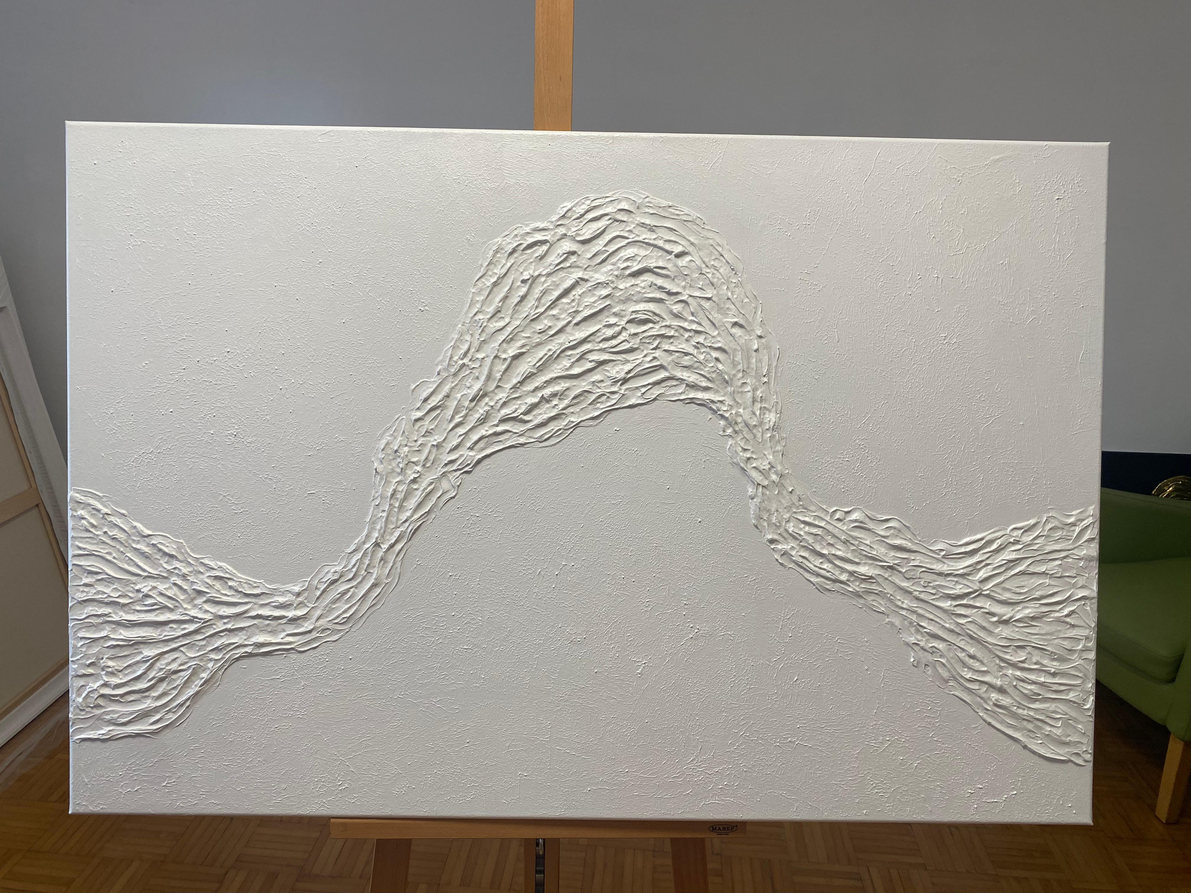 White Ocean Waves - abstract in 3D, textured For Sale 9