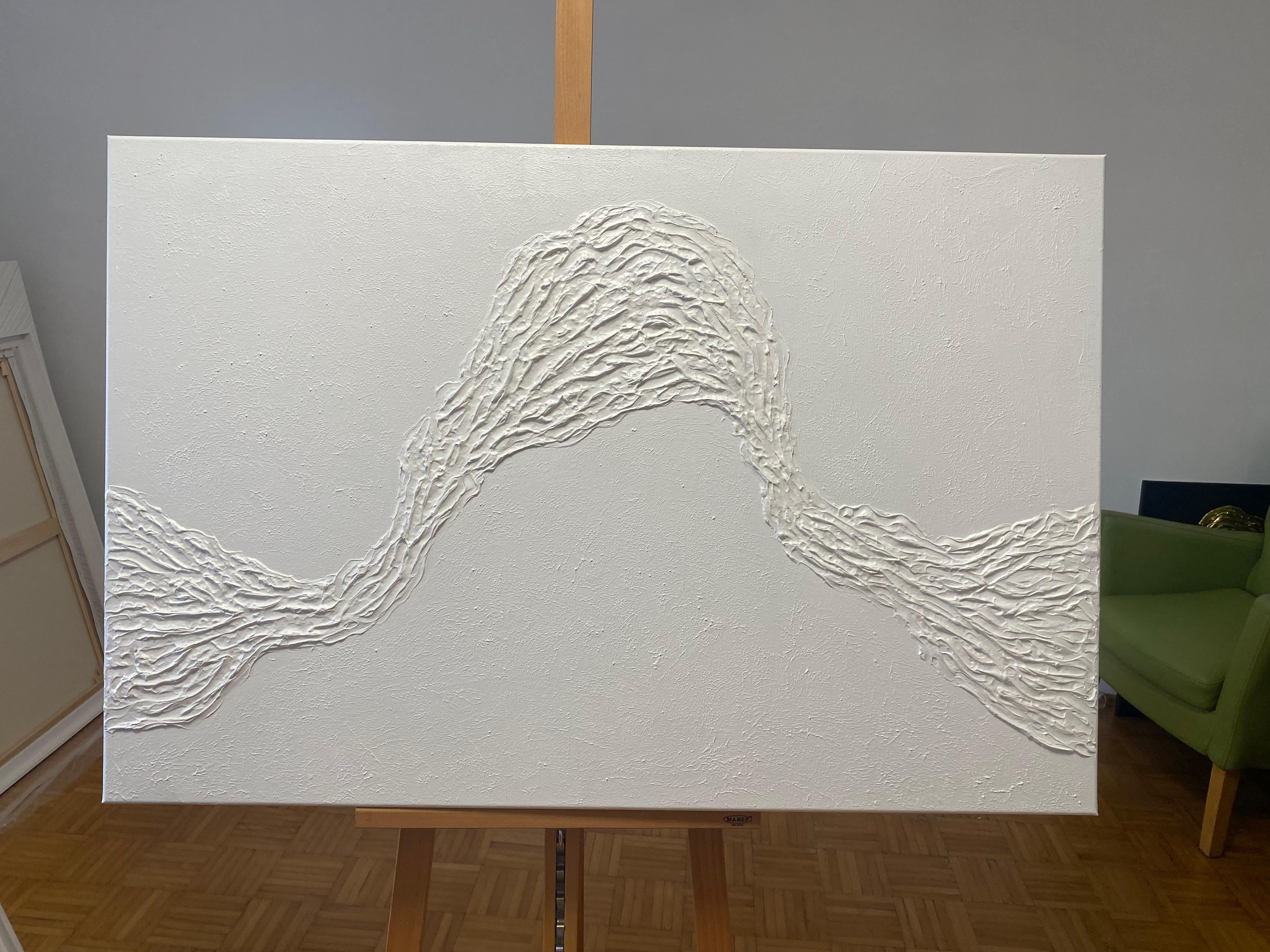 White Ocean Waves - abstract in 3D, textured For Sale 10