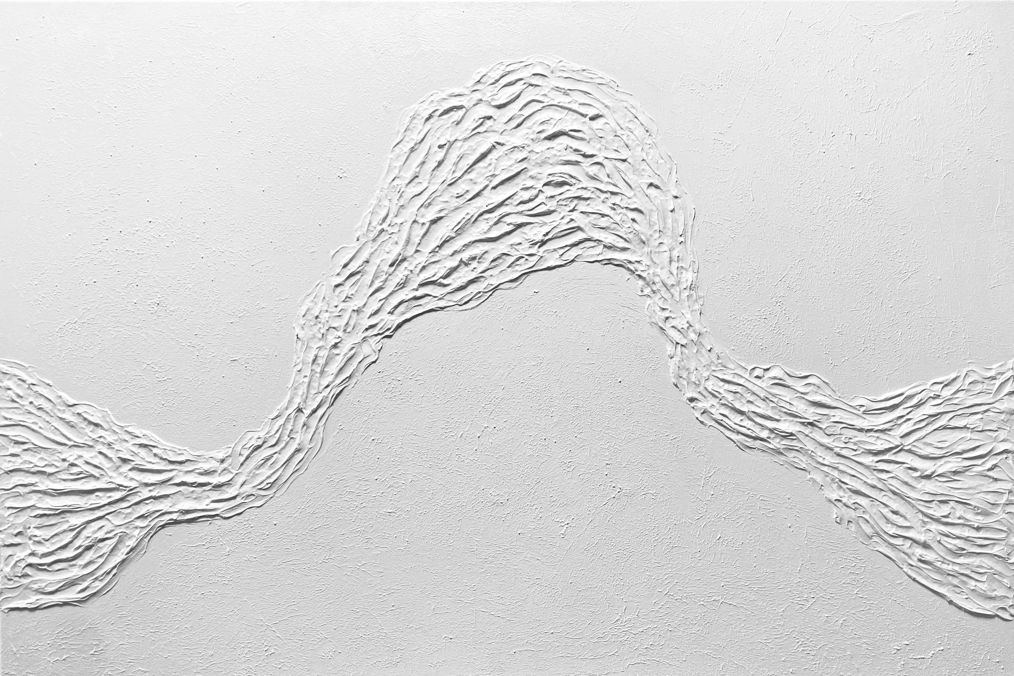 White Ocean Waves - abstract in 3D, textured For Sale 3