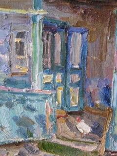 "Courtyard Entwined with Grapevines"