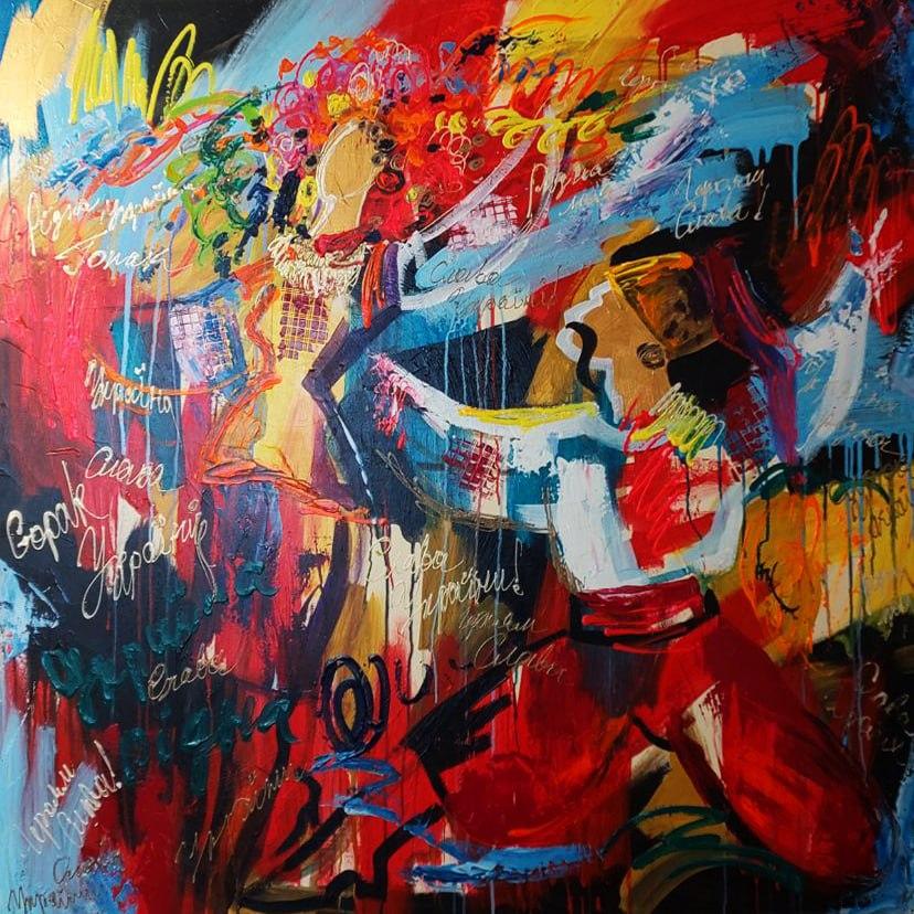 Figurative Painting di  Nataliia Svitlychna - "Hopak"