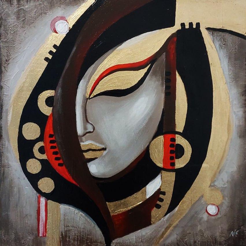  Nataliia Svitlychna Figurative Painting - "Lady Dream"
