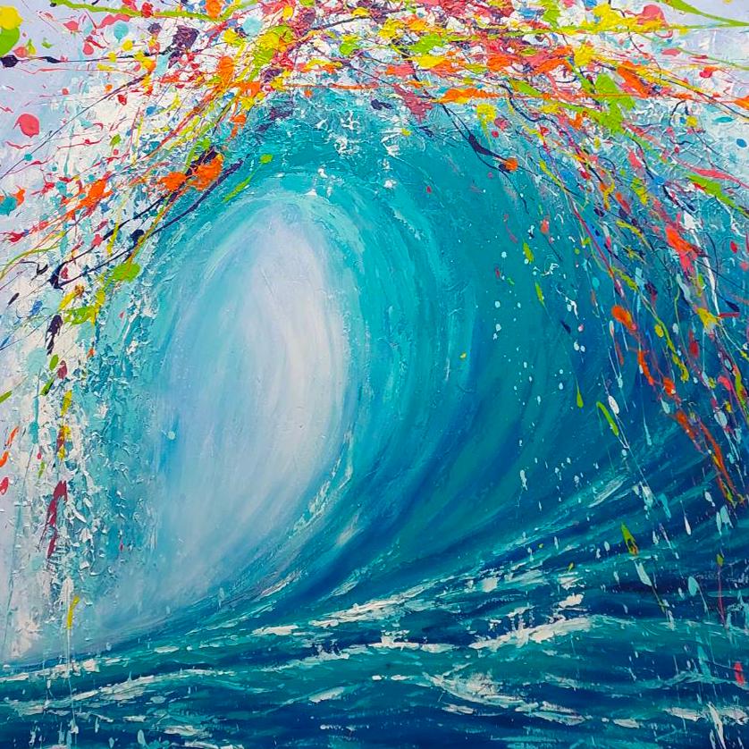  Nataliia Svitlychna Abstract Painting - Rainbow wave