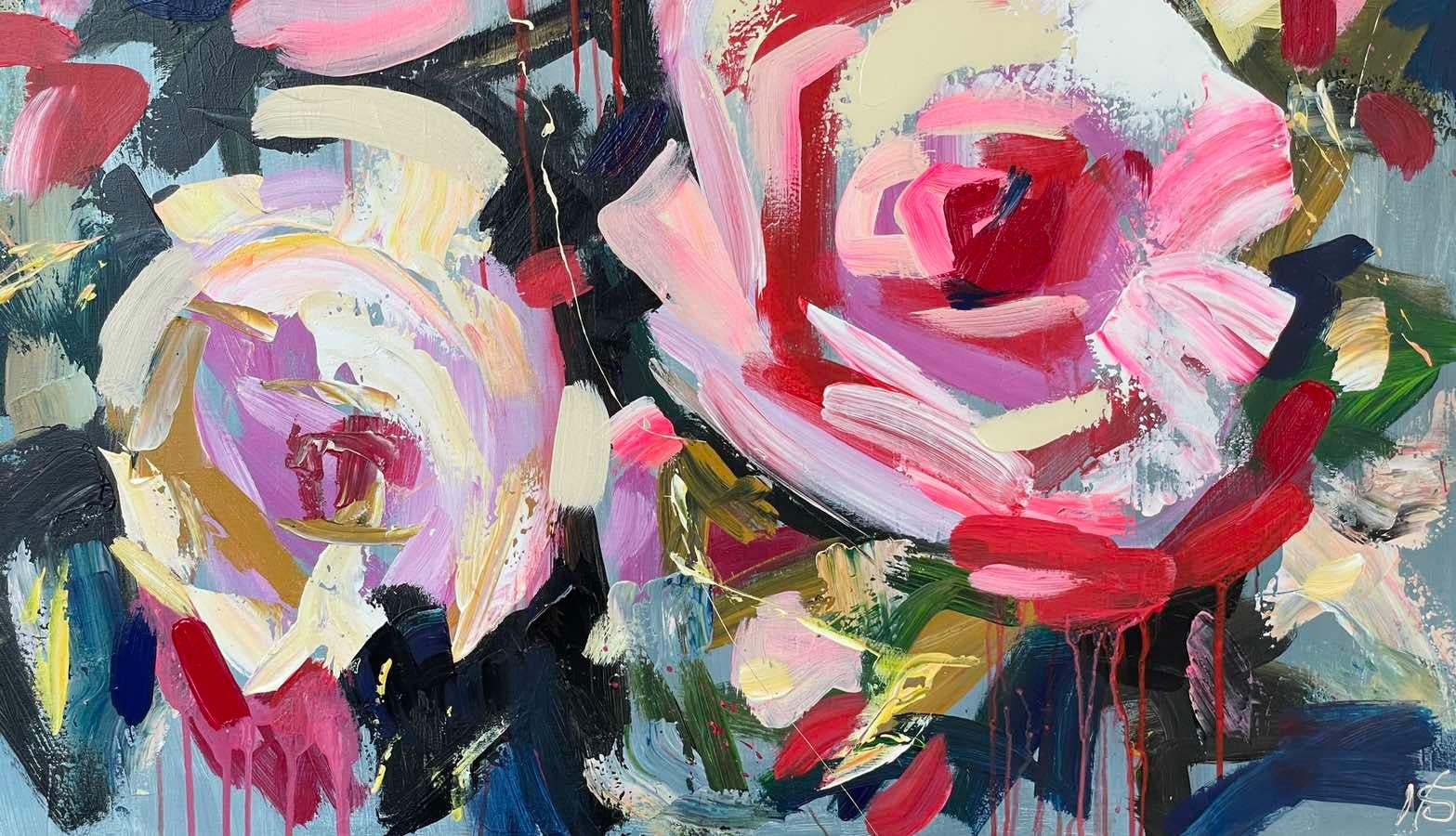 Rose di Volyn - Painting Astratto di  Nataliia Svitlychna