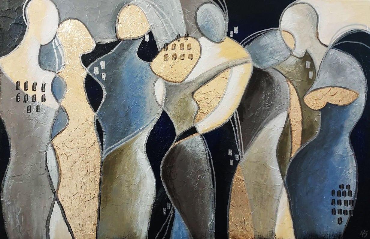  Nataliia Svitlychna Figurative Painting - "White Dance"