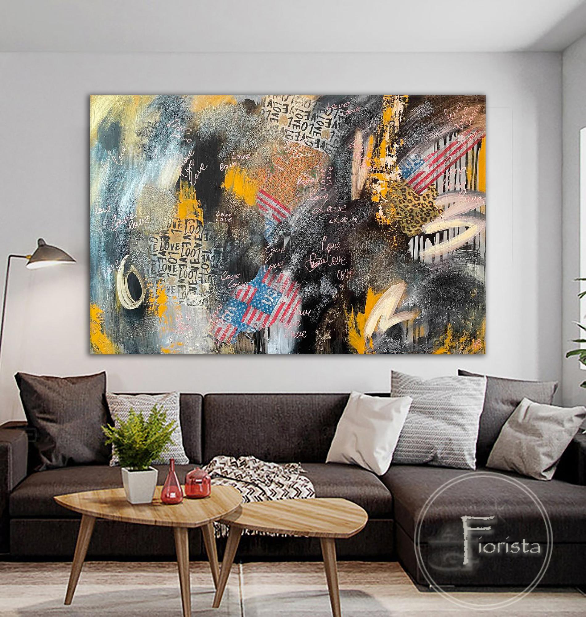 Amore americano - Painting di Nataliia Svitlychna