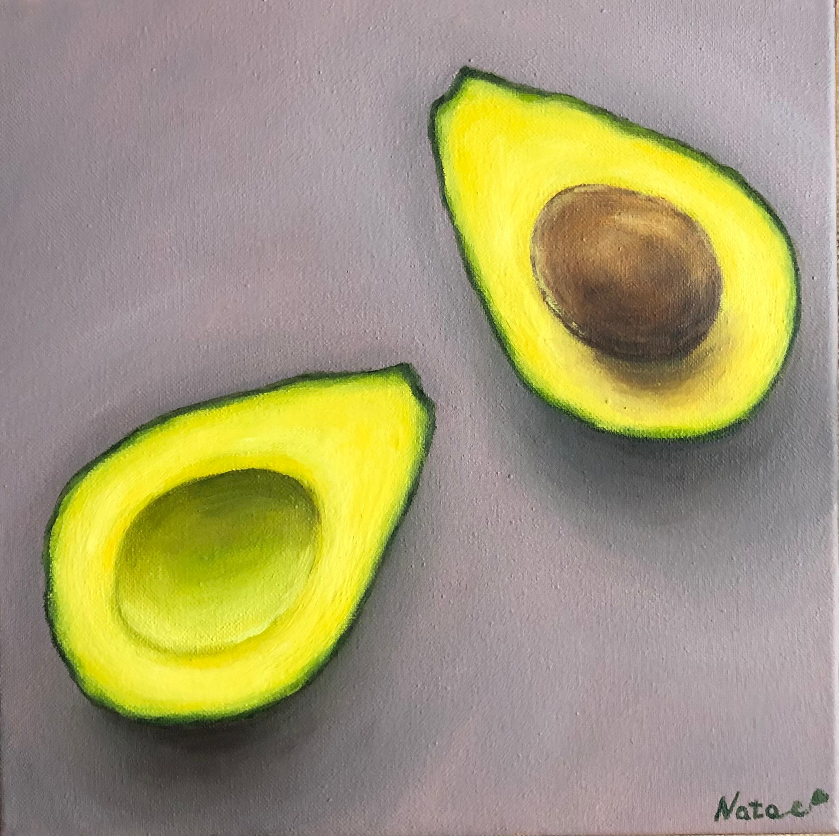 Just Avocado - Painting by Nataliia Zhuravlova