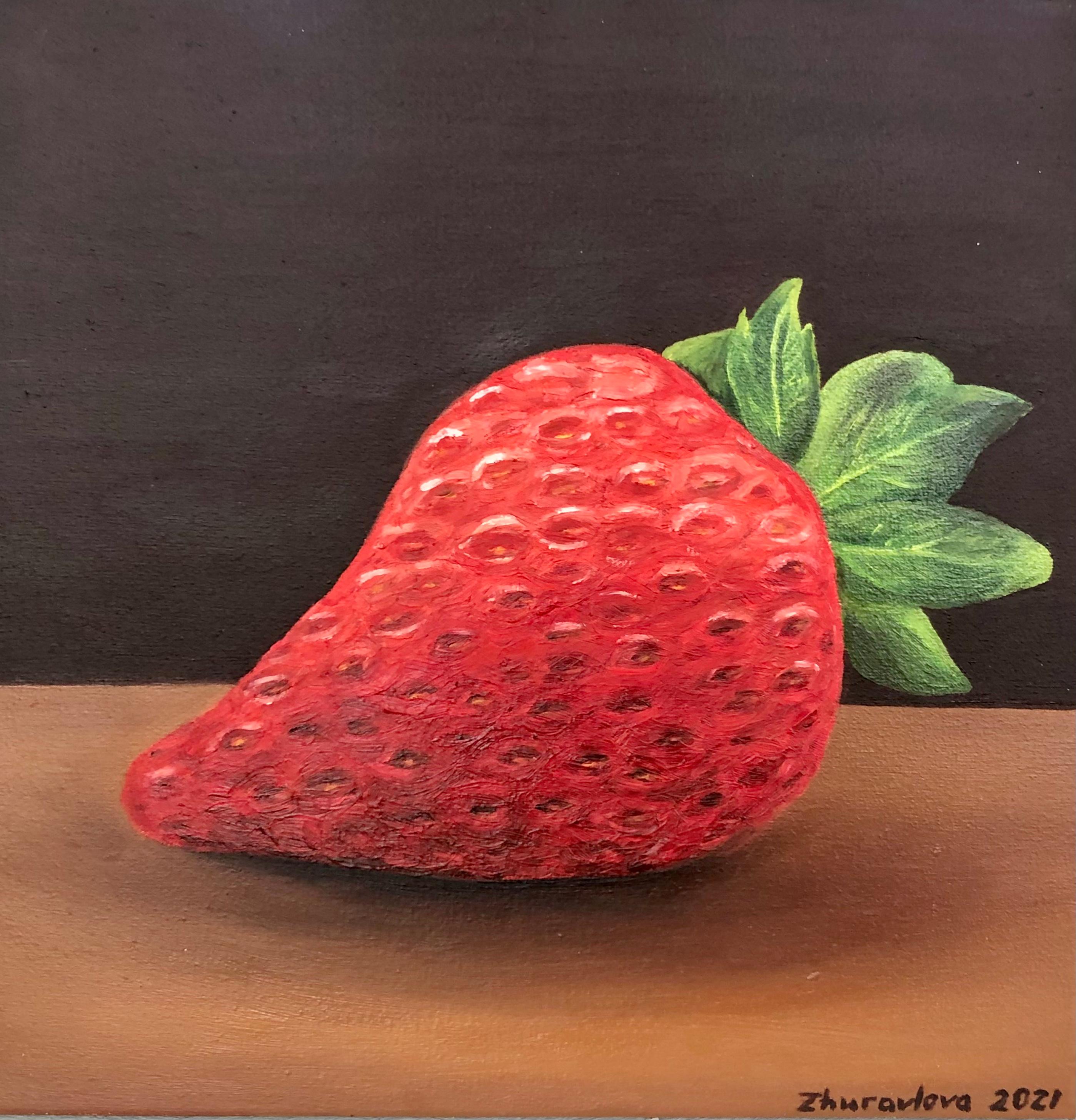 Nataliia Zhuravlova Still-Life Painting - “Just strawberry”)