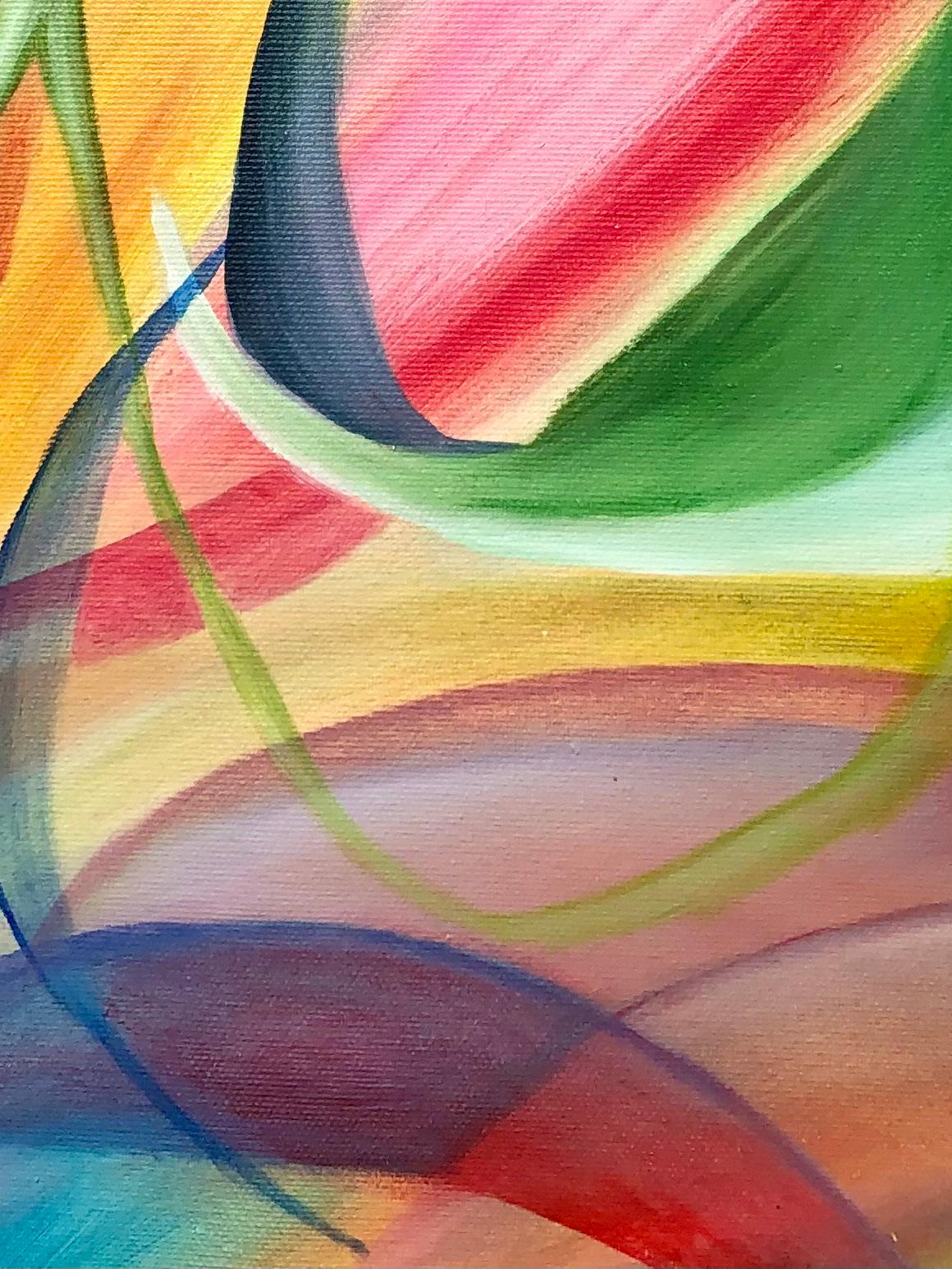 “Life is brighter than you think” - Abstract Painting by Nataliia Zhuravlova
