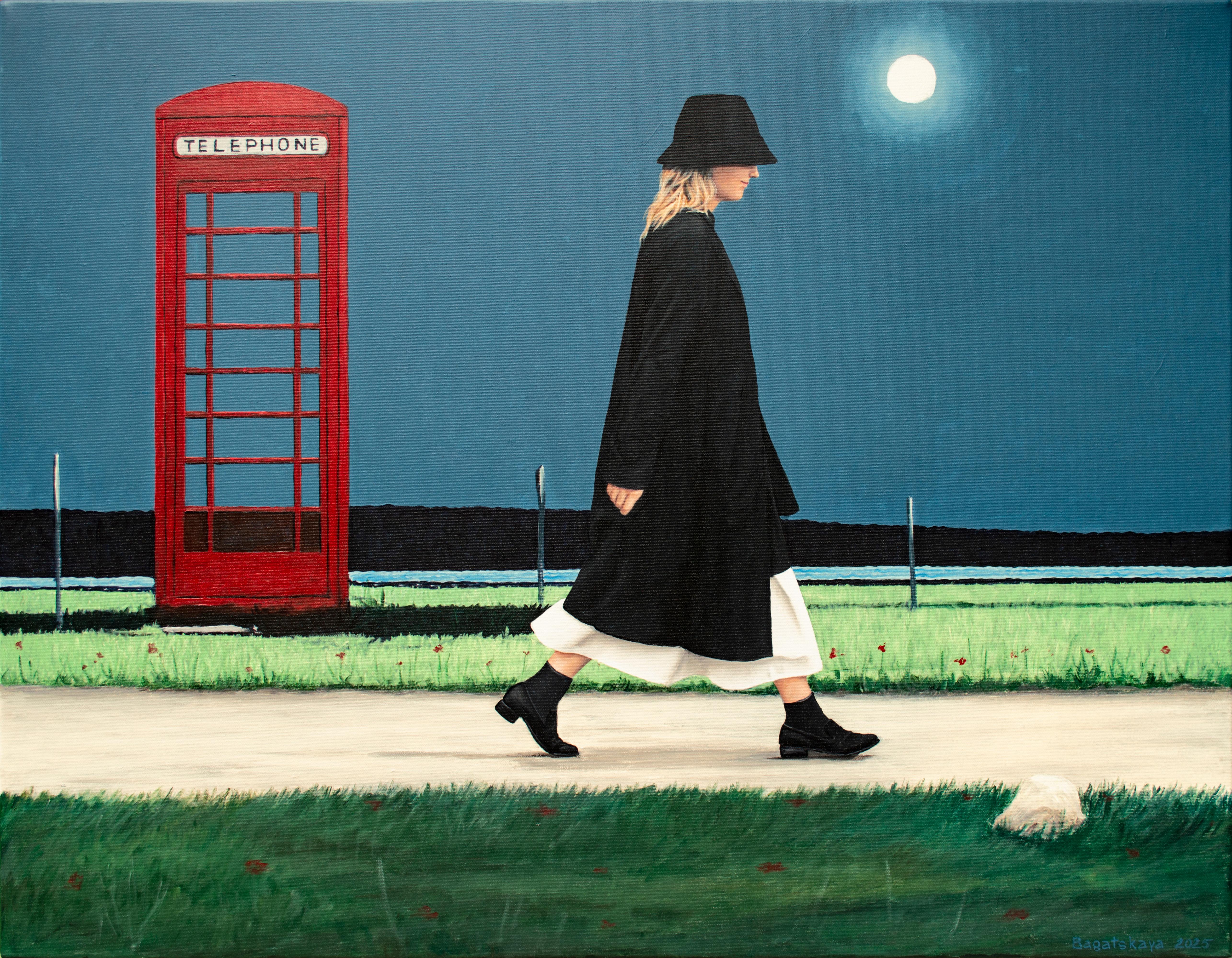 "404 Exit Not Found" Realist Acrylic Painting on Cotton Canvas, Signed